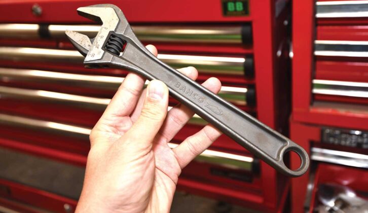 Holding up a spanner