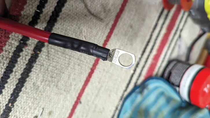 Heavy 110A cables need big terminals