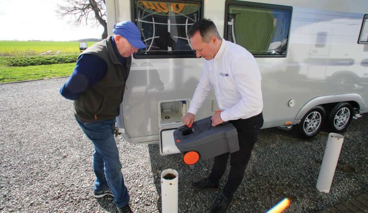 Looking at toilet cassette