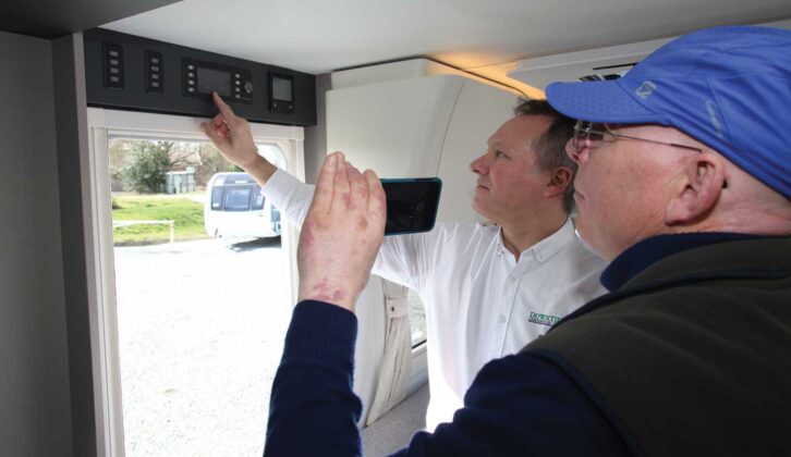 Videoing the explanation of the control panel systems