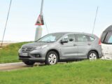 Honda CR-V towing a caravan