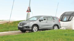 Honda CR-V towing a caravan