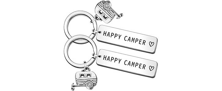 Happy Camper key ring