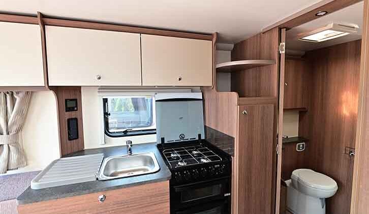 The kitchen in the Bailey Phoenix 760