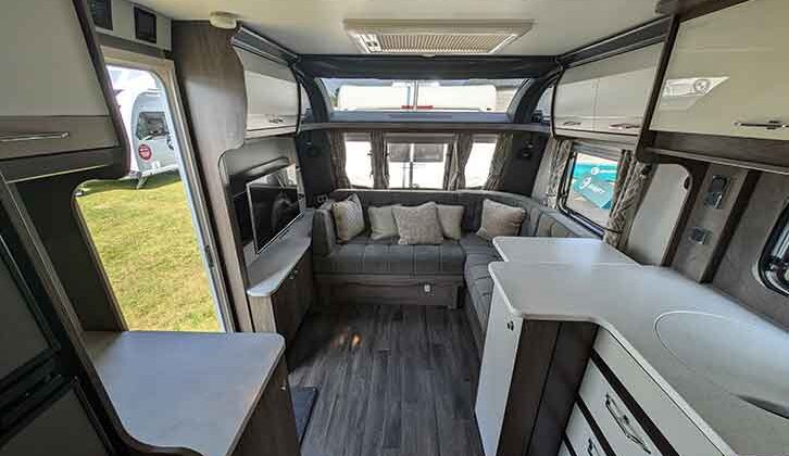 The lounge in the Coachman Laser 845 Xtra