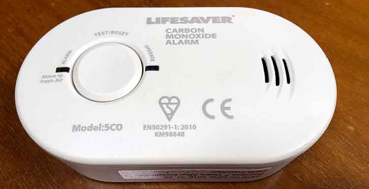 A carbon monoxide detector