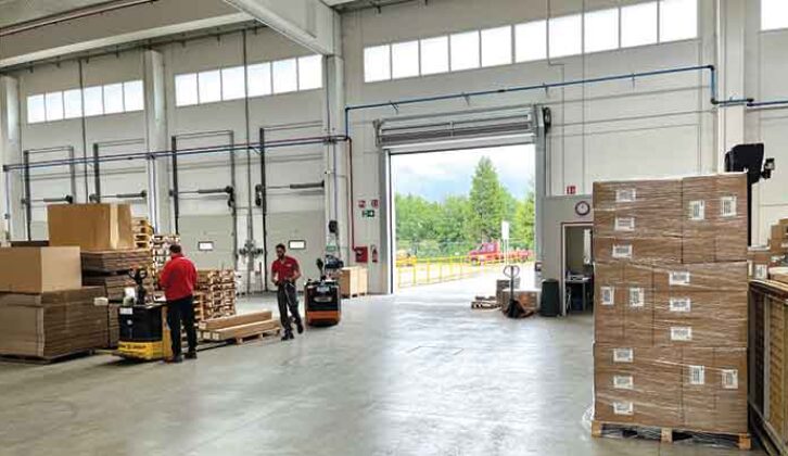 The Fiamma main warehouse door