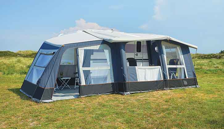 A caravan awning