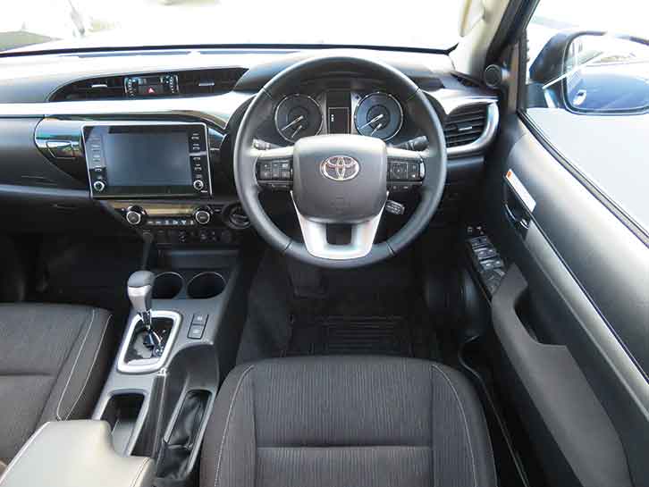The cab in the Hilux