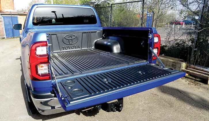The load bed of the Hilux