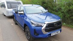 The Toyota Hilux towing