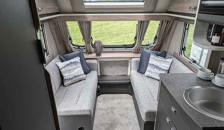 The large windows and sunroof in the lounge