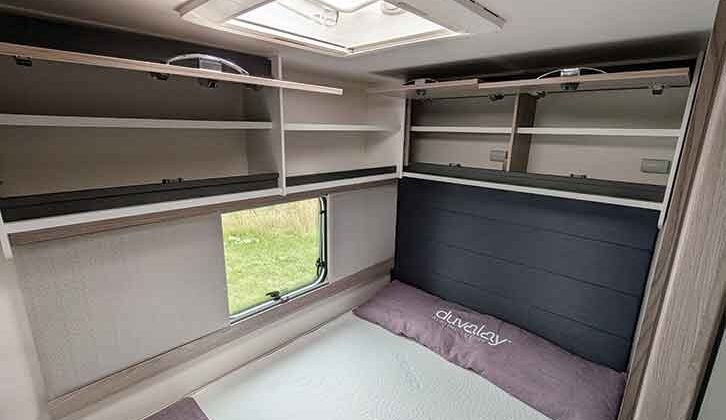 The lockers above the bed in the Swift