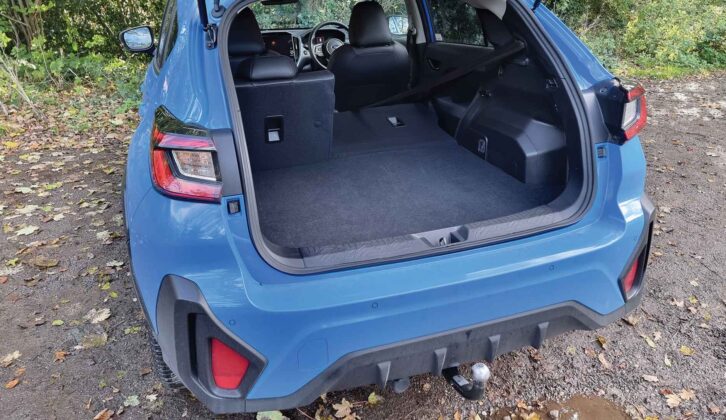 The boot space in the Subaru