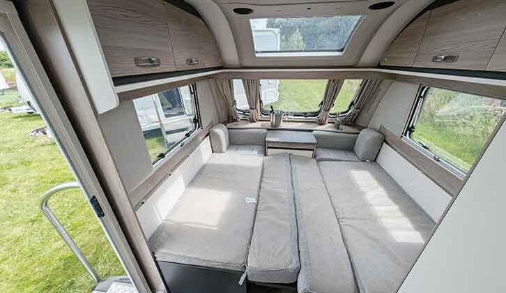 The sizeable double bed