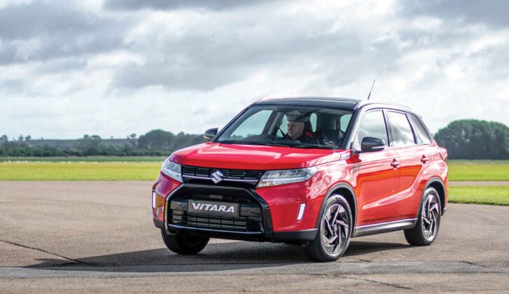 The Suzuki Vitara in red