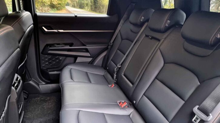 The rear passenger seats