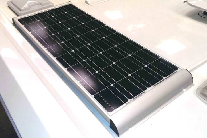 A solar panel on the roof