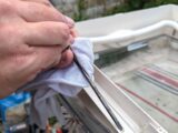 Using a screwdriver to get rid of sealant