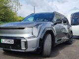 The Kia EV9 GT-Line AWD towing a caravan
