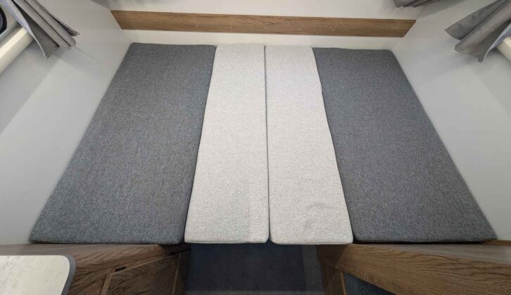 The comfortable double bed