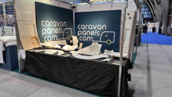 The caravanpanels.com stand at an industry show
