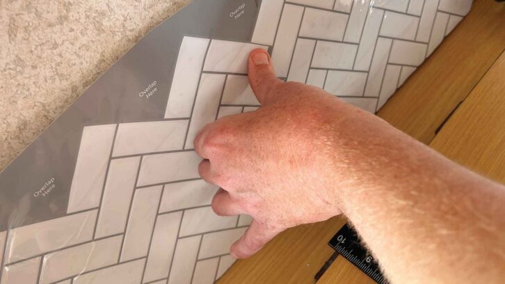 The tile sheet overlaps