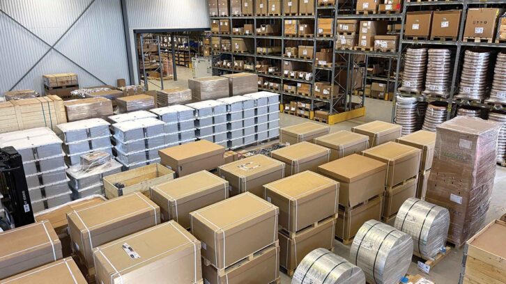 Materials and components at the factory