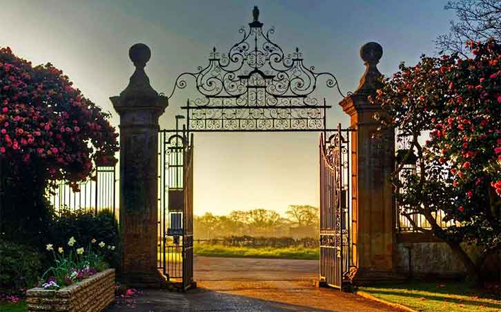 The gates to South Lytchett Manor
