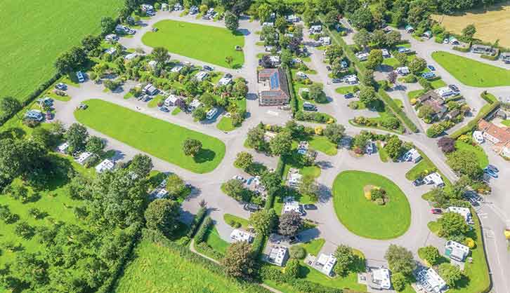 An aerial view of Old Oaks