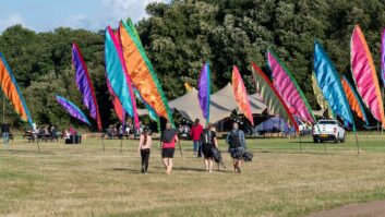 A family at the Holkham Hall pop-up site