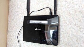 The router mounted in the wardrobe