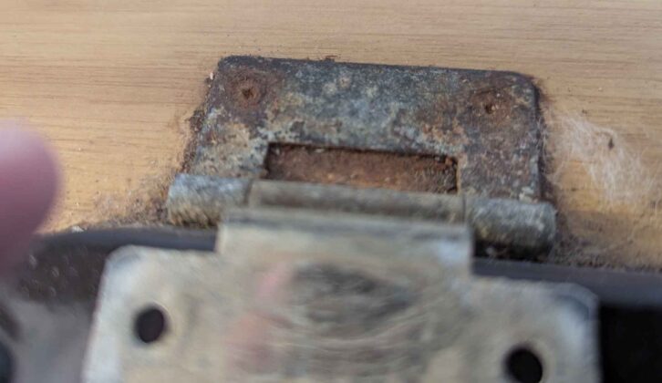 The rusted fixings