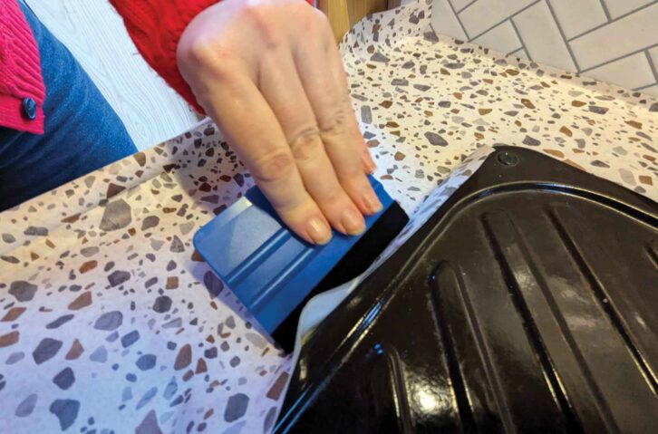 Using the squeegee