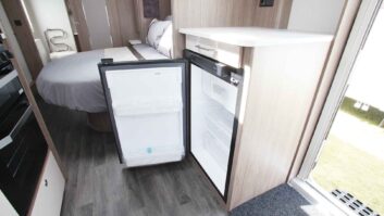 An undercounter fridge