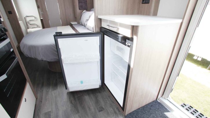 An undercounter fridge
