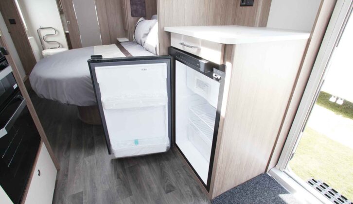 An undercounter fridge