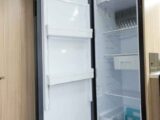 A fridge with its door open