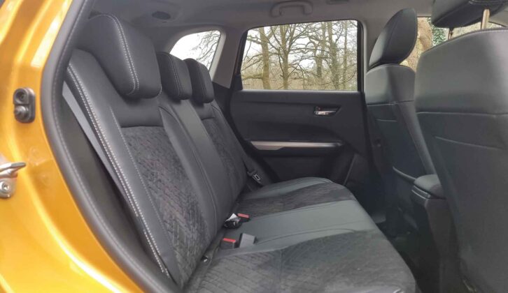 The back seats in the Vitara