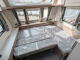 The large double bed made up