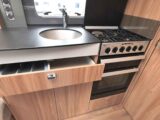 The kitchen area