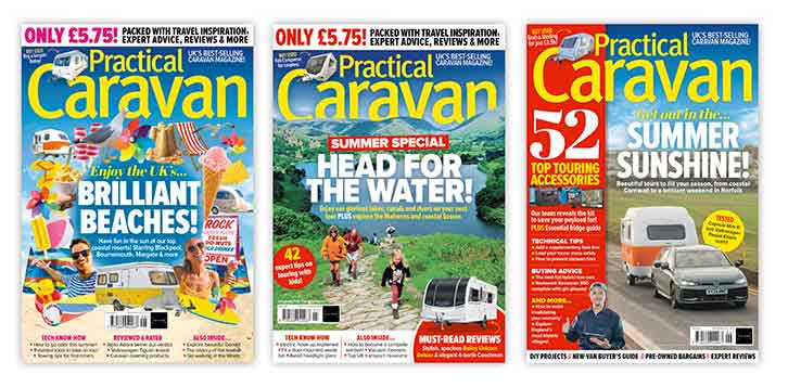 Three issues of Practical Caravan
