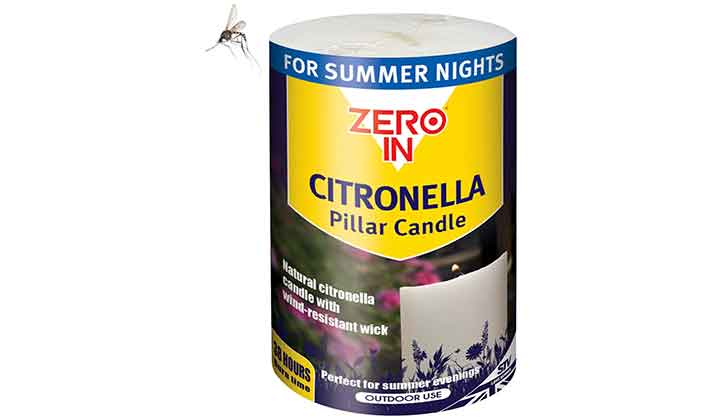 Zero In Citronella Pillar Candle