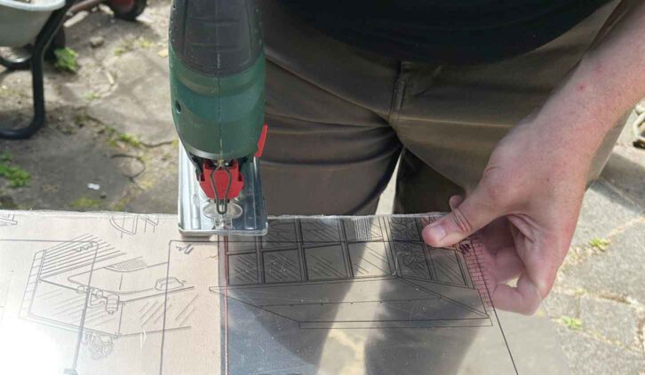 Cutting the Perspex