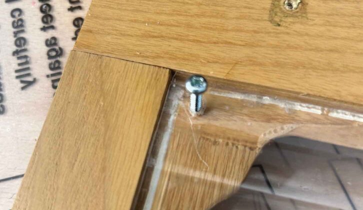 Panhead screws secured the Perspex