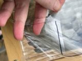 Removing the backing film