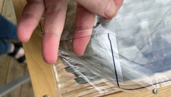 Removing the backing film