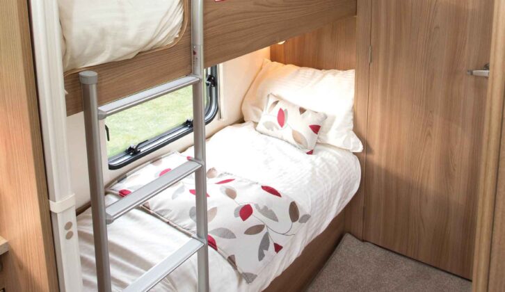 Bunk beds in a caravan