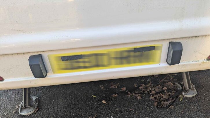 The number plate as it was