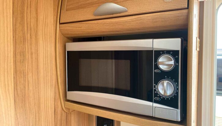 The kitchen microwave